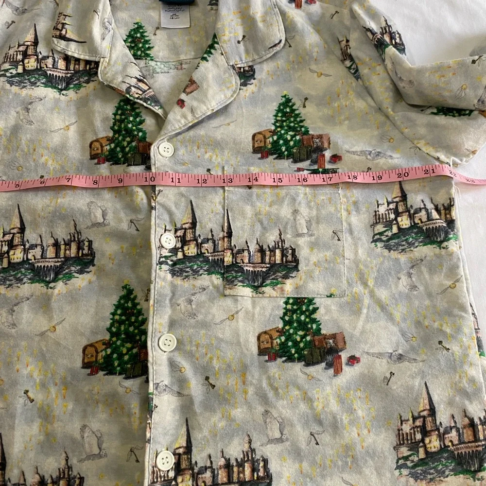 POTTERY BARN teen Harry Potter Christmas Organic Cotton Flannel‎ Pajama Set S ❗️